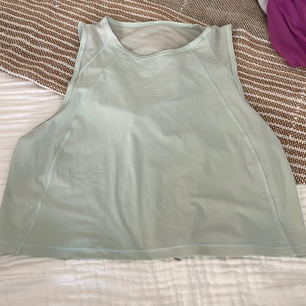 Lululemon cropped sculpt tank mint color